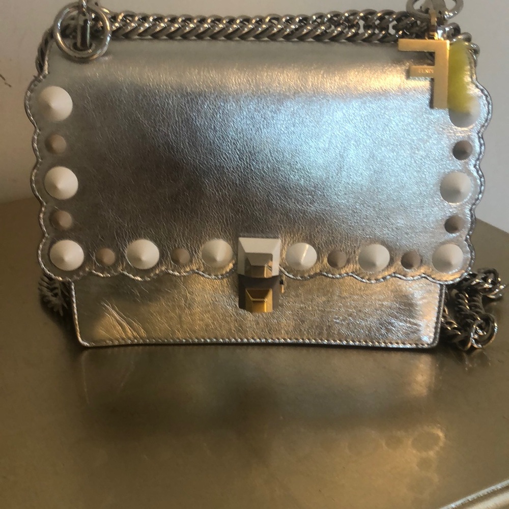 Fendi Silver Bag Authentic